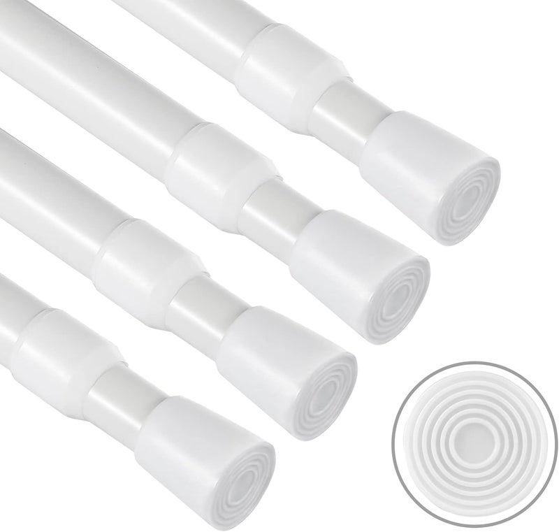 OEH Upgrade Tension Rod, Tension Rods, No Drilling Rustproof Tension curtain rod, Spring Adjustable Tension Rods for Window, Bathroom, Closet, Kitchen, Doorway, 0.9" Diameter (28"to 48"-4PCS) - Image 1